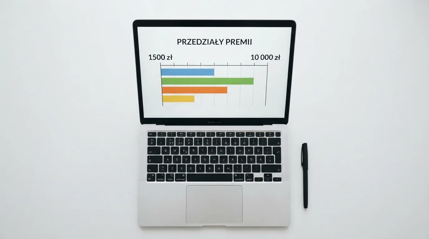 Widok z góry na laptop z otwartą tabelą porównawczą ofert powitalnych kilku serwisów kasynowych